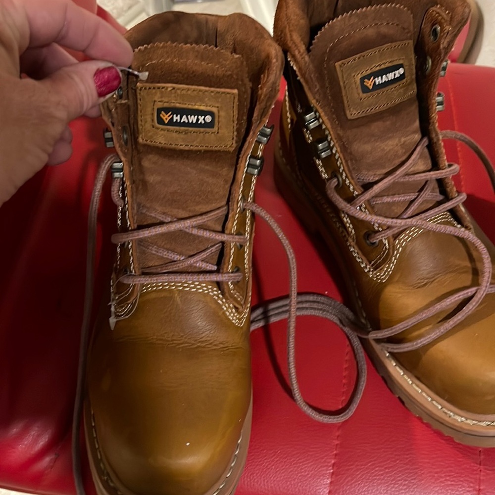 Steel toed work boots from boot barn plus added foot cushions